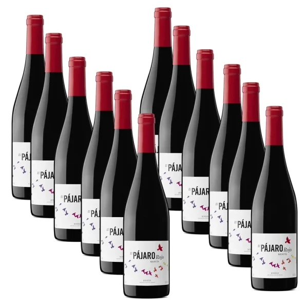 vino pájaro rojo caja 12 botellas