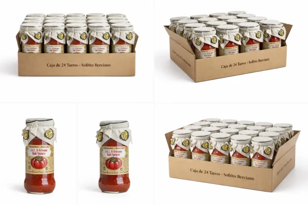 caja 24 tarros sofrito Berciano